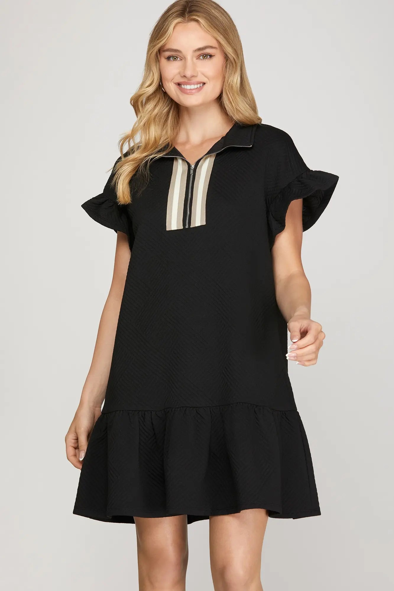 Quilted Stripe Dress
