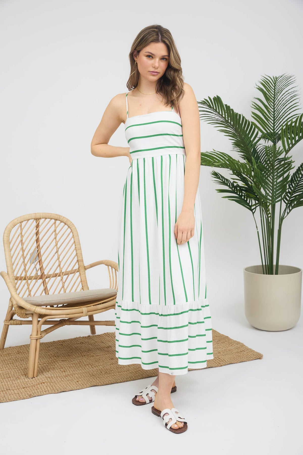 Green Stripe Dress