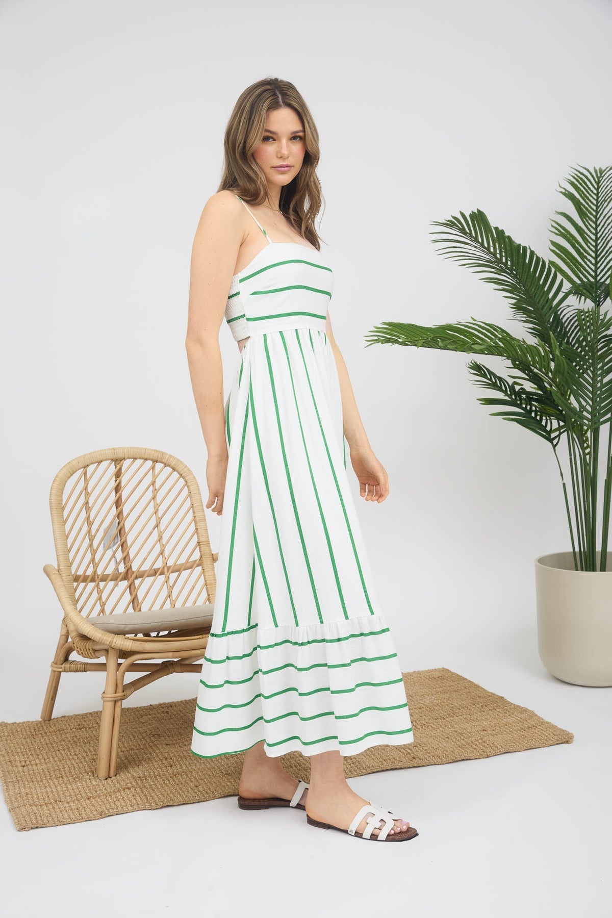 Green Stripe Dress