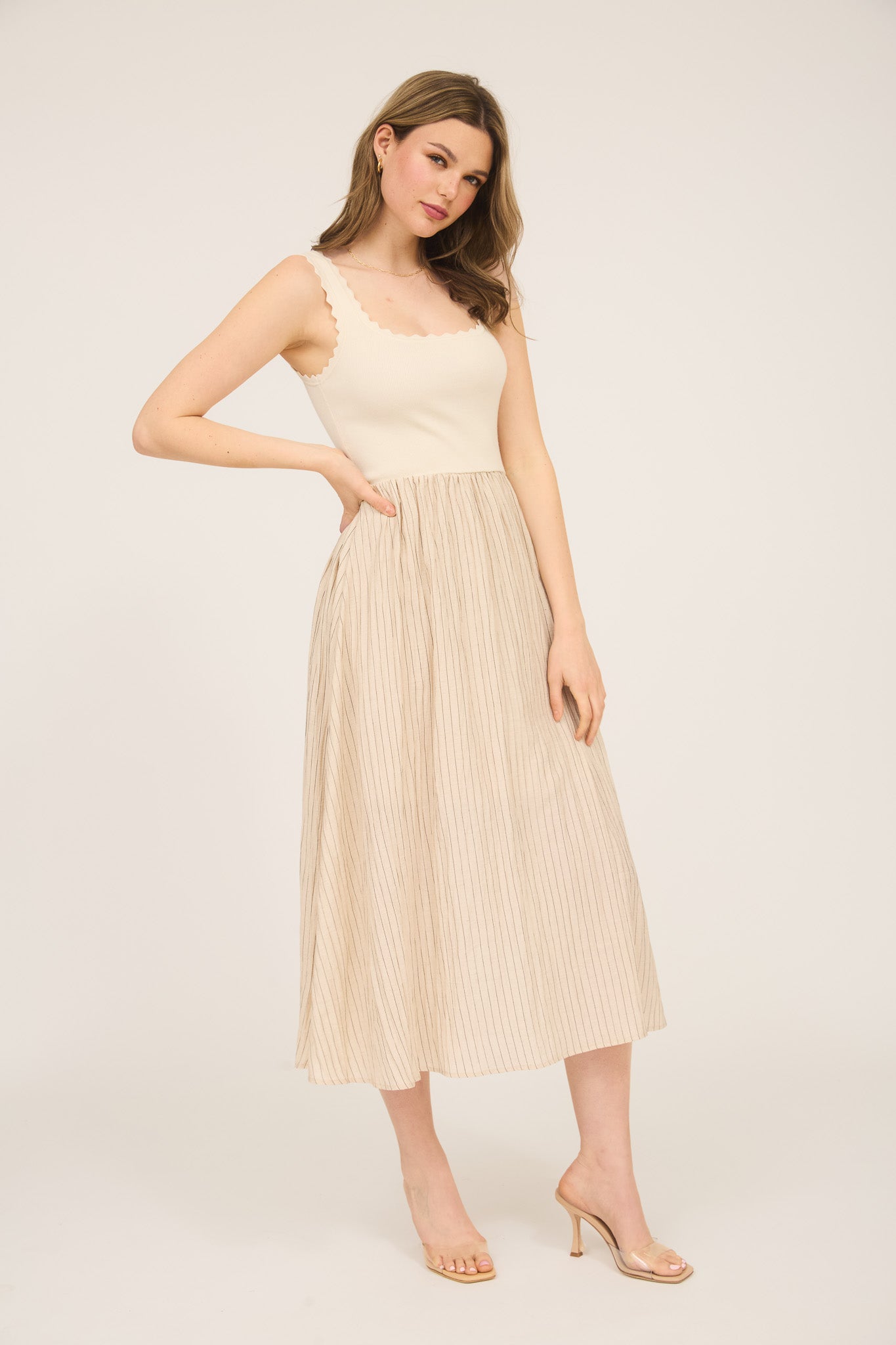 Scalloped Tank Dress