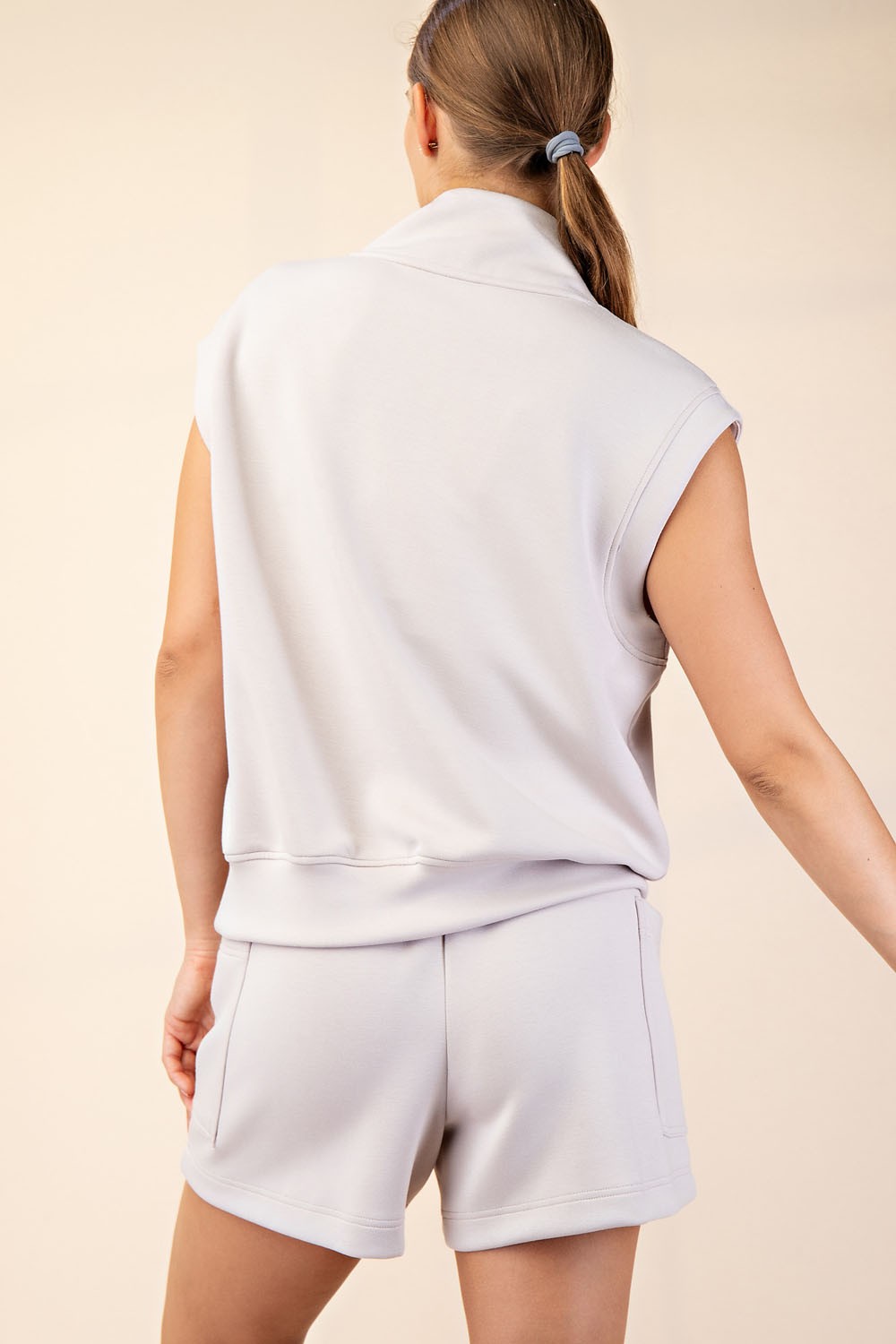 Scuba Zip Sleeveless Top