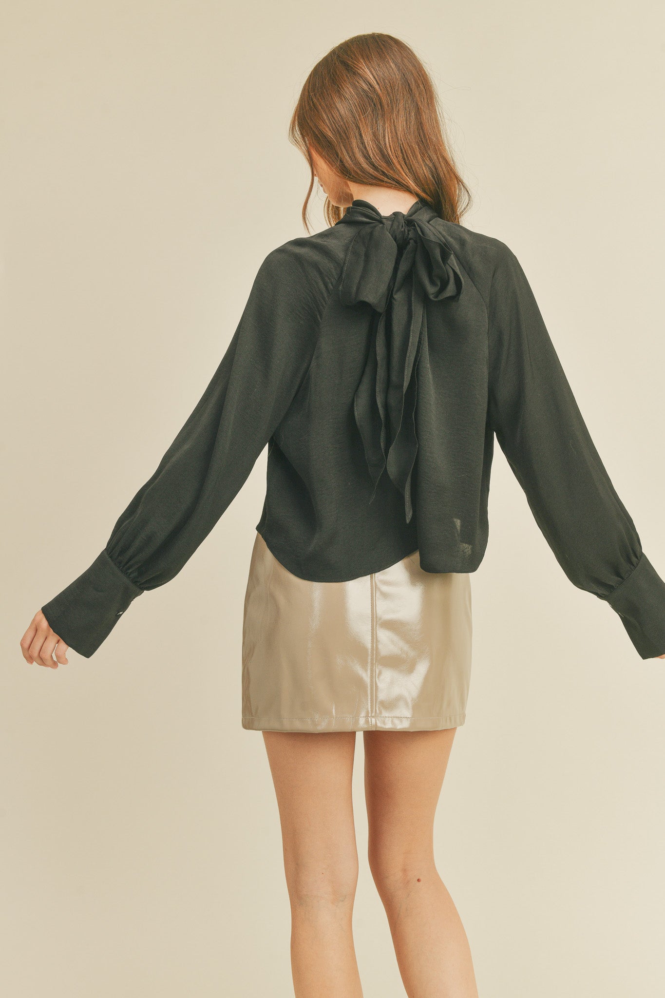Chic Wrap Neck Blouse