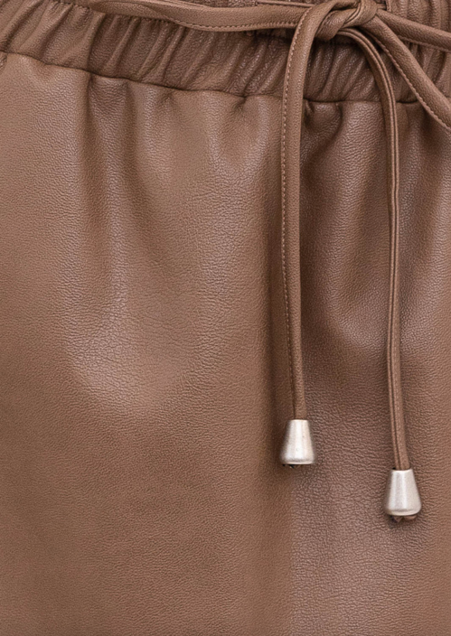Vegan Leather Paperbag Skirt