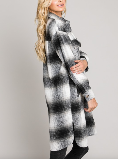 Plaid Long Shacket