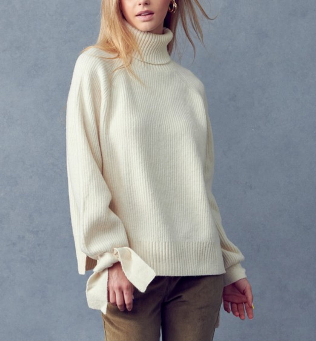 Turtleneck Bow Sweater