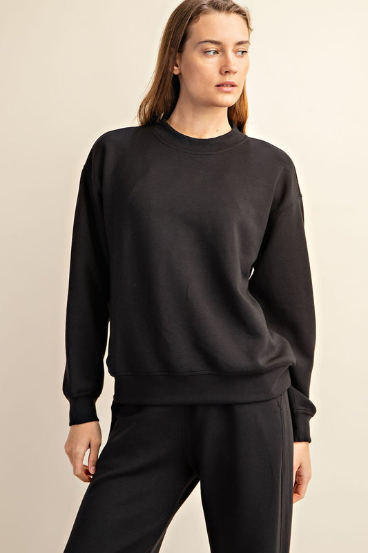 Black Scuba Pullover