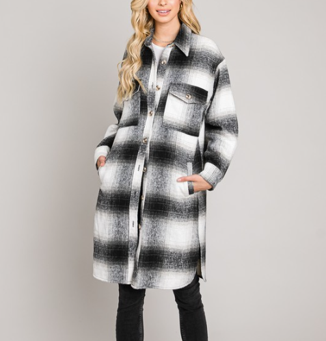 Plaid Long Shacket